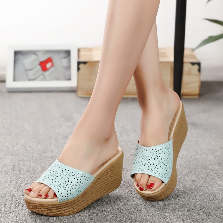 Printed High Heel Platform Women Slippers