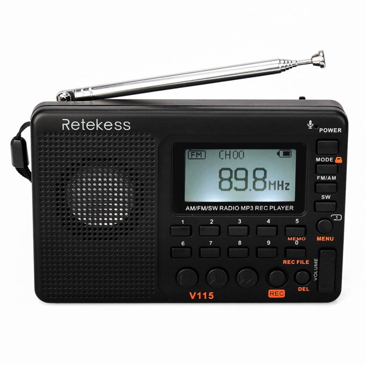 Retekess V-115 Full Band Radio FM AM Portable MP3 Player Reluova