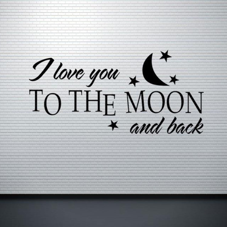 I Love You To The Moon Stars And Moon Cartoon Children Room English Rumors Wall Stickers My Store