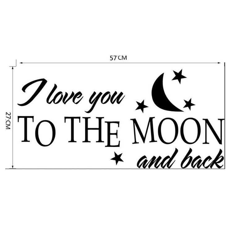 I Love You To The Moon Stars And Moon Cartoon Children Room English Rumors Wall Stickers My Store