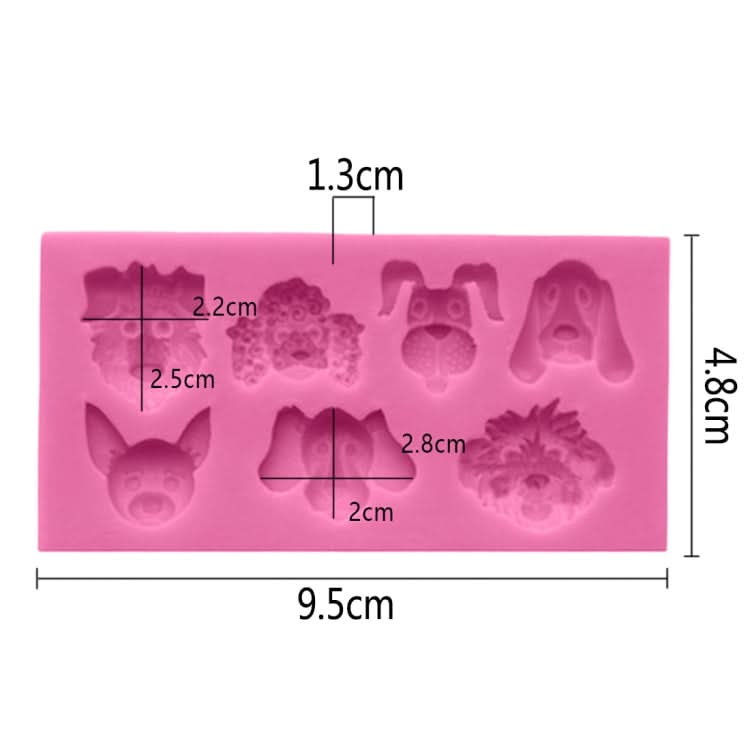 Dogs Shape Cartoon Silicone Fondant Cake Decorating Mold - Reluova