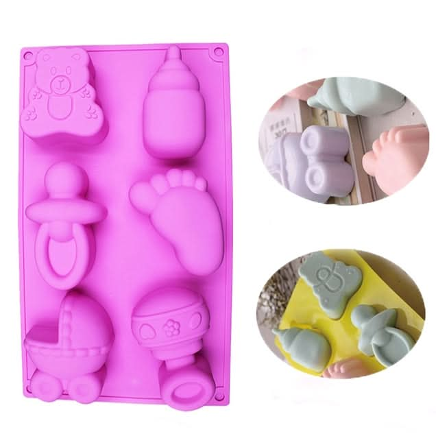 Silicone Baby Toys Shape Bakeware Mold Jelly Pudding Chocolate Cake Decoration, Random Color Delivery - Reluova