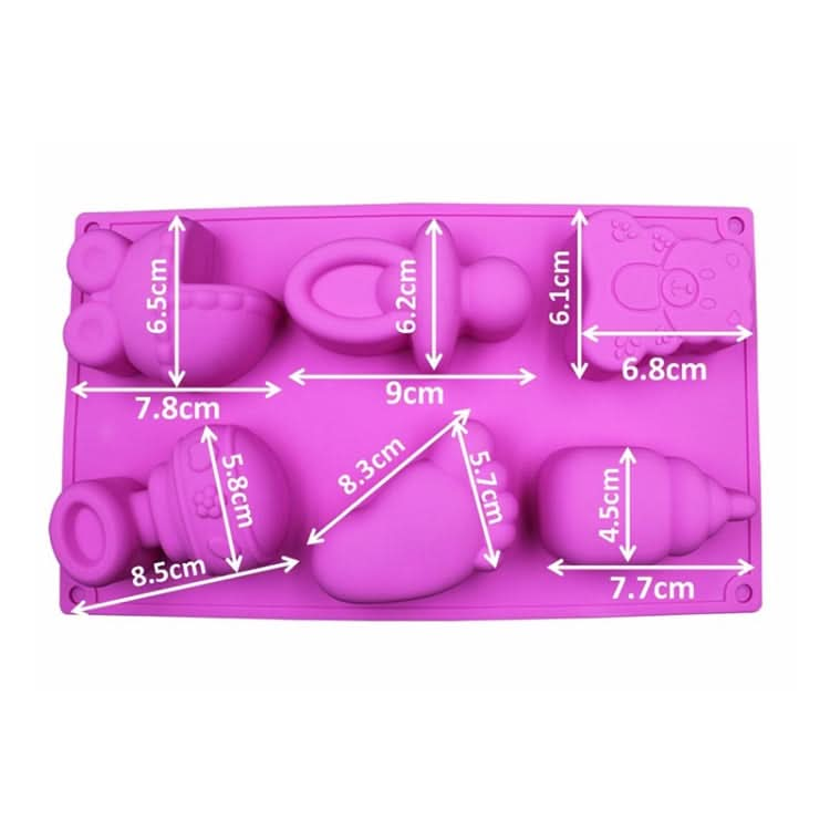 Silicone Baby Toys Shape Bakeware Mold Jelly Pudding Chocolate Cake Decoration, Random Color Delivery - Reluova