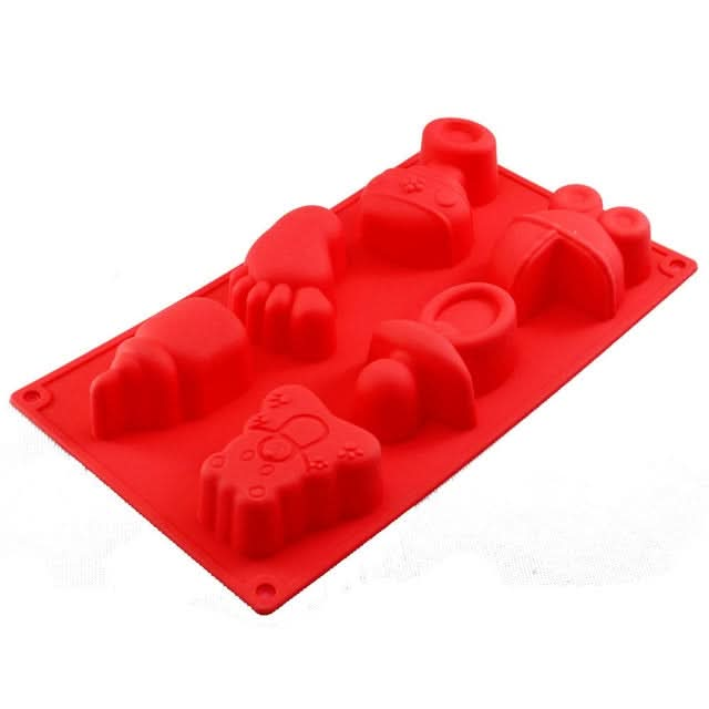 Silicone Baby Toys Shape Bakeware Mold Jelly Pudding Chocolate Cake Decoration, Random Color Delivery - Reluova