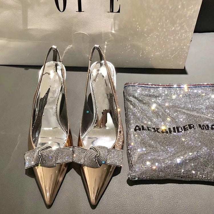 Rhinestone Pointed Head Stiletto Heels Sandals