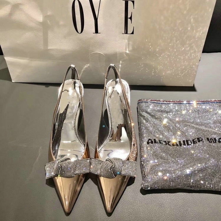 Rhinestone Pointed Head Stiletto Heels Sandals Reluova