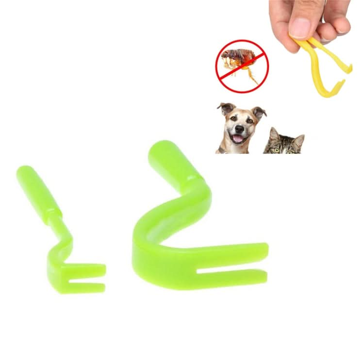 2 PCS Pet Catcher Flea Clipper Animal Deworming Pull Hard Tick Extractor Cats and Dogs Lice Scavenging Flea Hook-Reluova