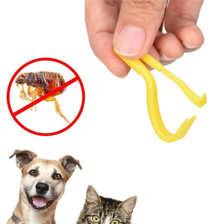 2 PCS Pet Catcher Flea Clipper Animal Deworming Pull Hard Tick Extractor Cats and Dogs Lice Scavenging Flea Hook - Reluova