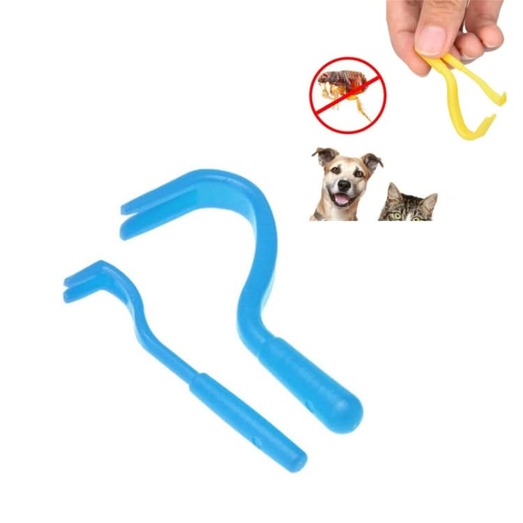 2 PCS Pet Catcher Flea Clipper Animal Deworming Pull Hard Tick Extractor Cats and Dogs Lice Scavenging Flea Hook - Reluova