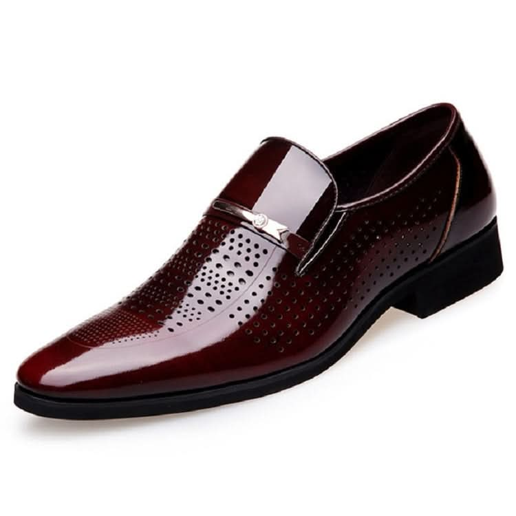 Men Hollow Breathable Shoes Comfortable Business Dress Shoes Reluova