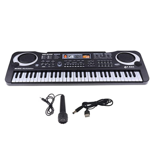 MQ-6106 61-key Multi-function Children Simulation Electronic Piano Children Intelligence Music Toys, EU Plug Reluova