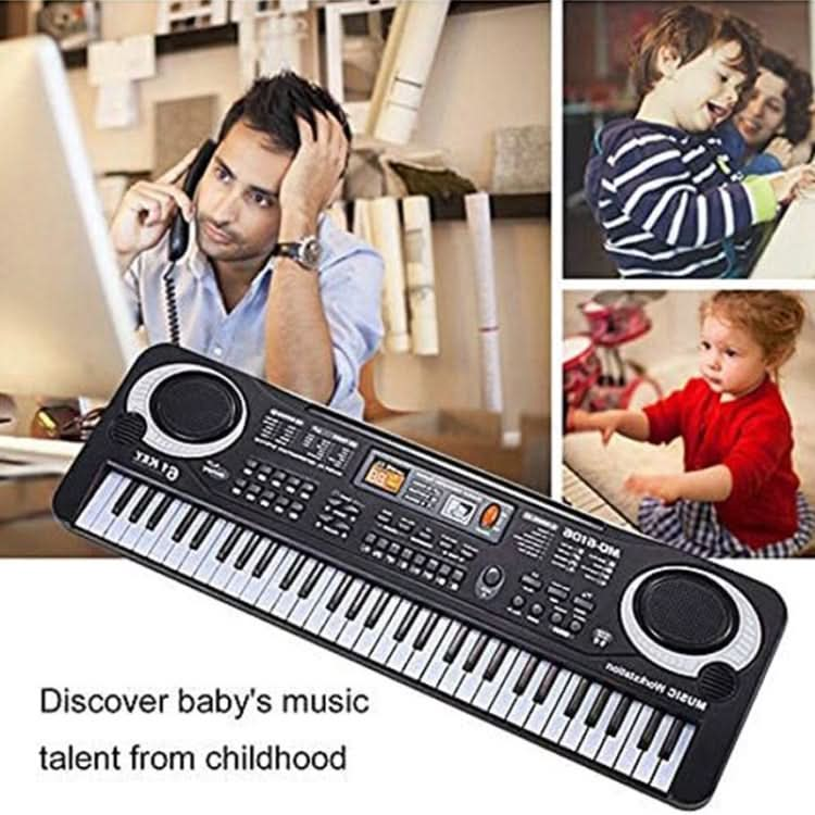 MQ-6106 61-key Multi-function Children Simulation Electronic Piano Children Intelligence Music Toys, EU Plug Reluova