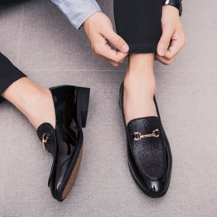 British Style Pointed Shoes Versatile Casual Shoes Slip-on Men Shoes Reluova