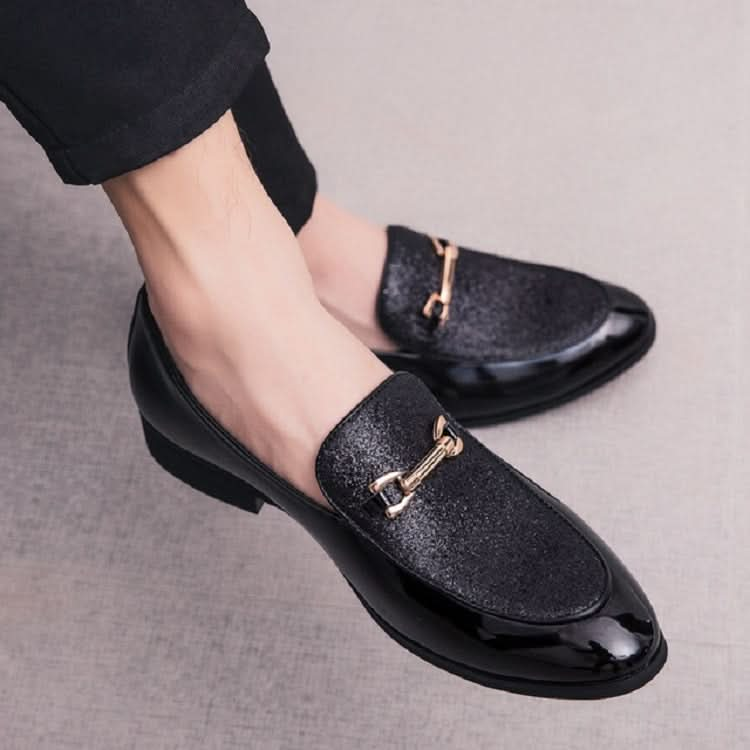 British Style Pointed Shoes Versatile Casual Shoes Slip-on Men Shoes Reluova