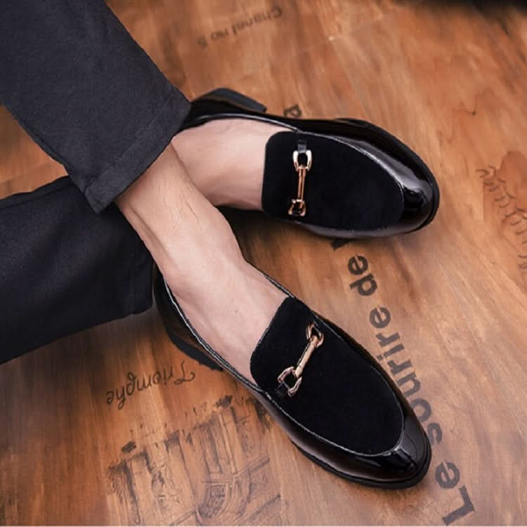 British Style Pointed Shoes Versatile Casual Shoes Slip-on Men Shoes Reluova