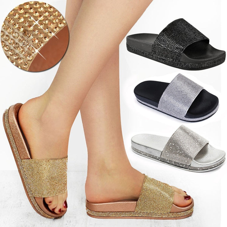 Rhinestone Women Slippers Bling Beach Slides