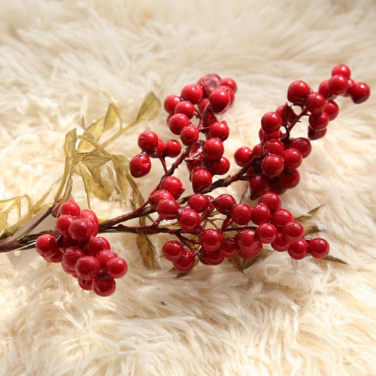 2 PCS Foam Cranberry Artificial Fruit Bouquet Wedding Decoration-Reluova