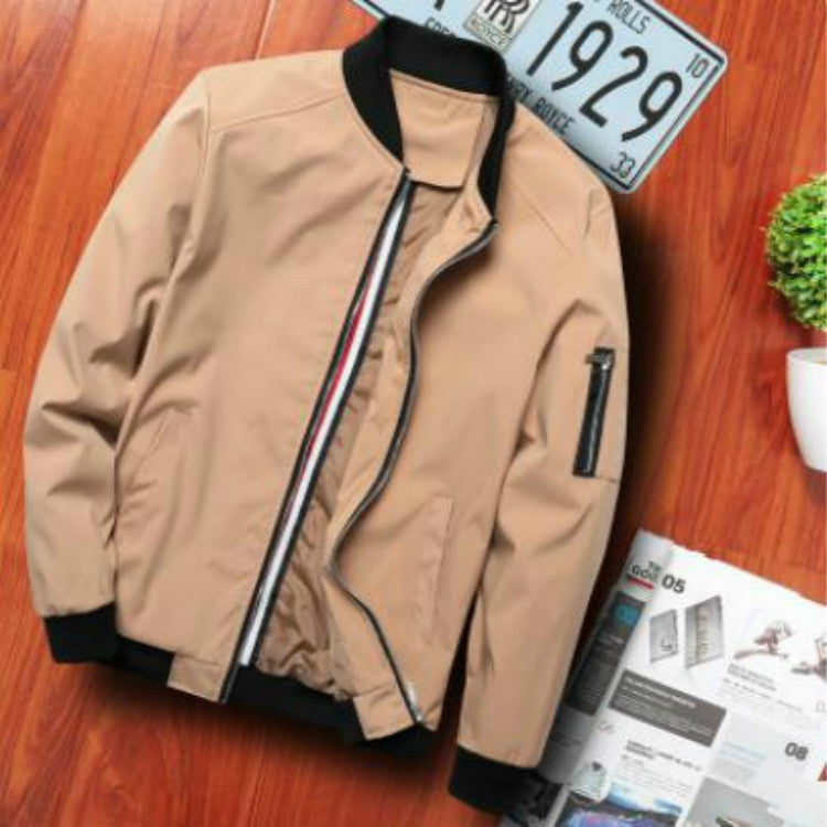 Men Zipper Jacket Male Casual Streetwear Hip Hop Slim Fit Pilot Coat Men Clothing