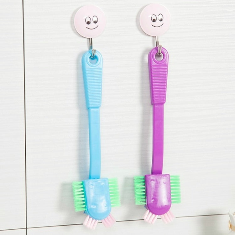 Long Handle Shoe Brush Cleaning Shoe Cleaning Brush Household Items Soft Hair Multi-head Brush Random Color