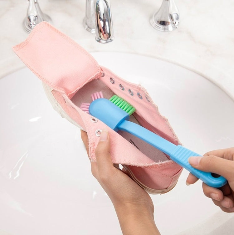 Long Handle Shoe Brush Cleaning Shoe Cleaning Brush Household Items Soft Hair Multi-head Brush Random Color Reluova