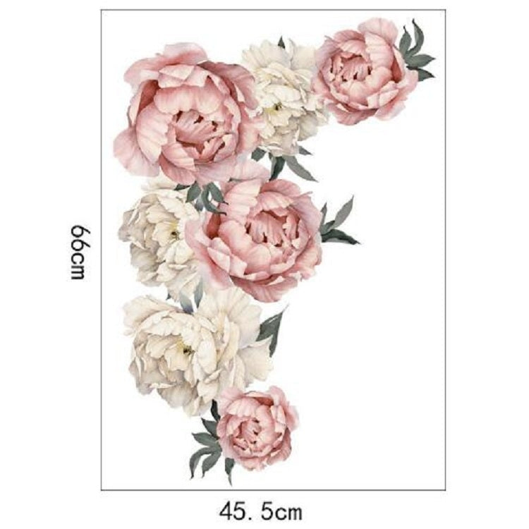 Peony Rose Flowers Wall Sticker Home Decor My Store