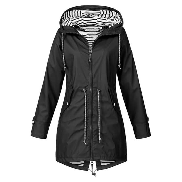 Women Waterproof Rain Jacket Hooded Raincoat, Series 2