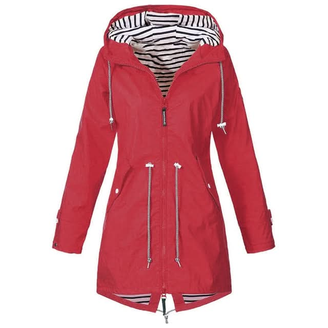 Women Waterproof Rain Jacket Hooded Raincoat, Series 1