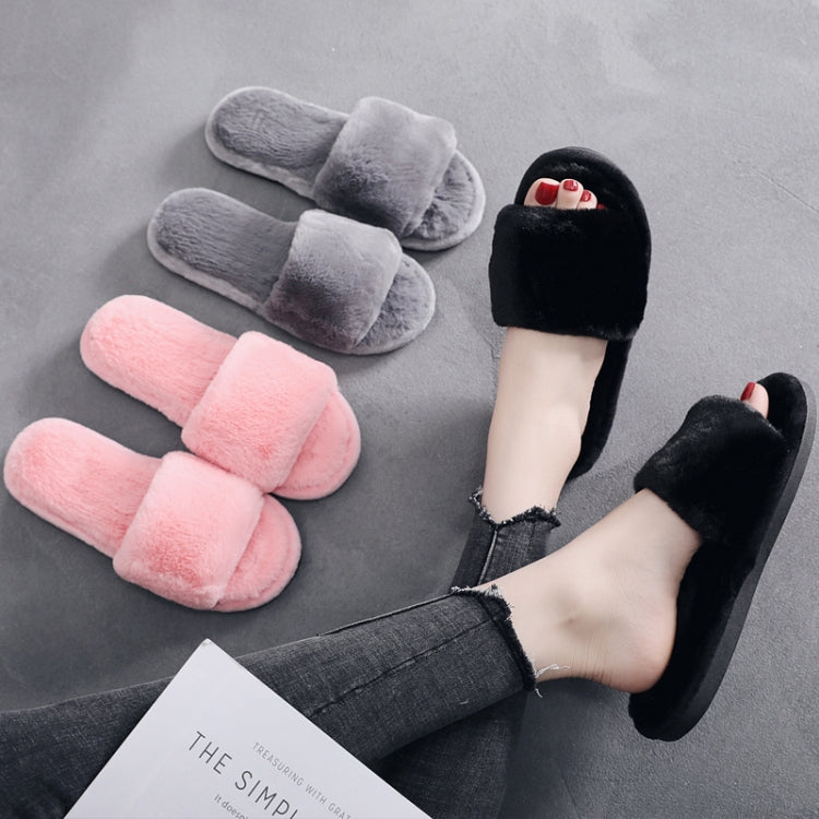 Plush Slippers Fashion Non-slip Soft Couple Slippers Reluova