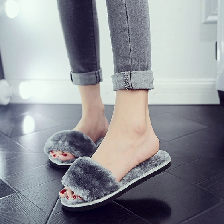 Plush Slippers Fashion Non-slip Soft Couple Slippers Reluova