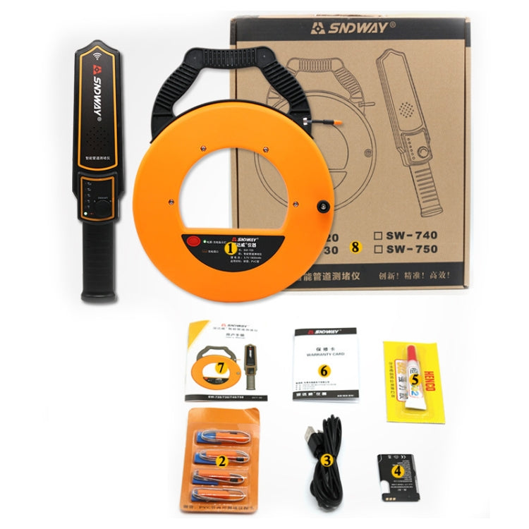 SNDWAY Pipe Scanner Thickness PVC Pipe Blockage Width Measuring Instrument