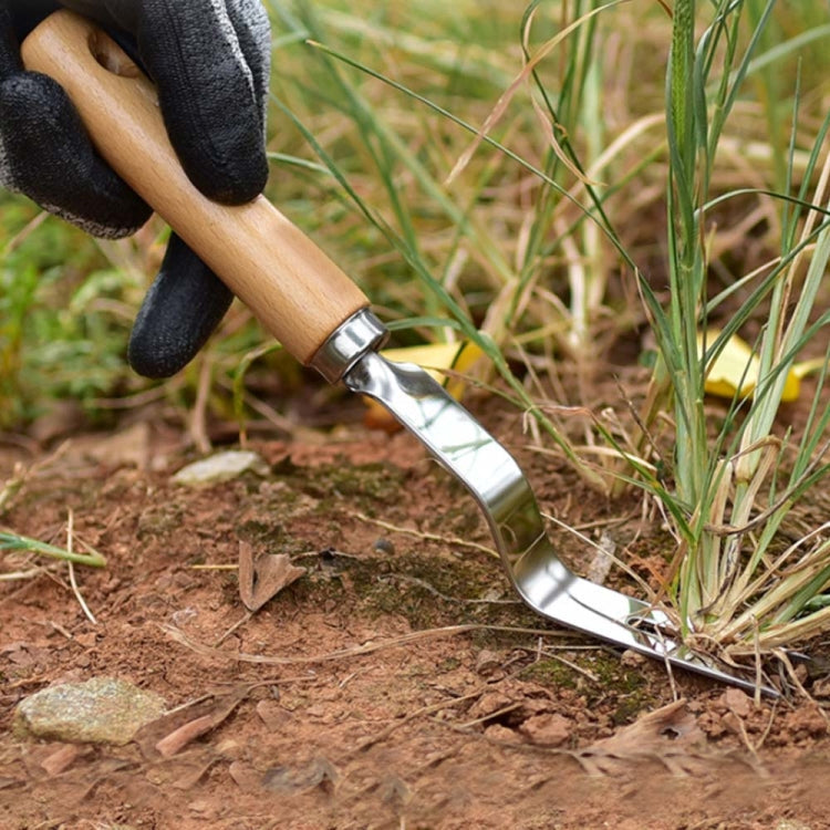 Thick Stainless Steel Weeder Wooden Handle Root Picking Tool My Store