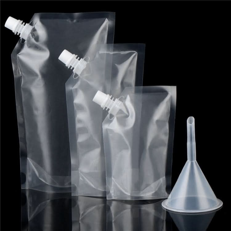 4 PCS Transparent Self-Supporting Mouth Bag Milk Juice Drink Outlet Wine Bag-Reluova