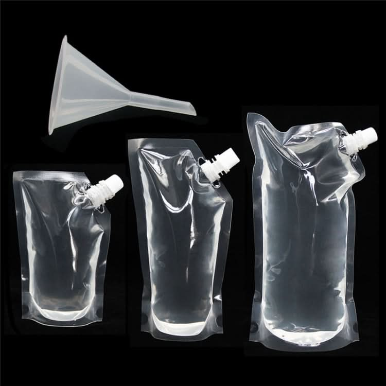 4 PCS Transparent Self-Supporting Mouth Bag Milk Juice Drink Outlet Wine Bag-Reluova