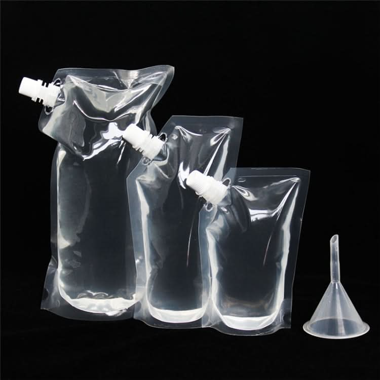 4 PCS Transparent Self-Supporting Mouth Bag Milk Juice Drink Outlet Wine Bag-Reluova