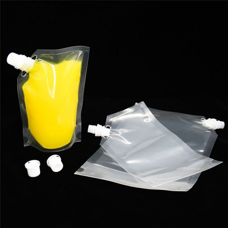 4 PCS Transparent Self-Supporting Mouth Bag Milk Juice Drink Outlet Wine Bag-Reluova