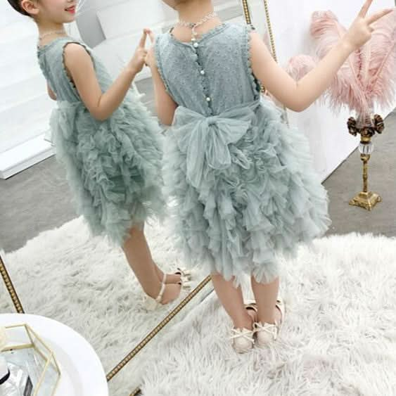 Summer Girls Sleeveless Tutu Lace Dress Reluova