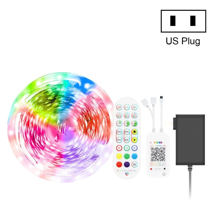 Bluetooth Suit Smart Music Sound Control Light Strip Non-waterproof 5050 RGB Colorful Atmosphere LED Light Strip With 24-Keys Remote Control, Series 2 My Store