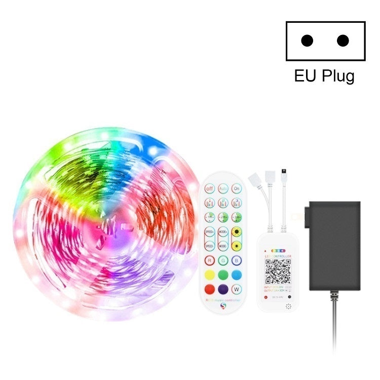 Bluetooth Suit Smart Music Sound Control Light Strip Non-waterproof 5050 RGB Colorful Atmosphere LED Light Strip With 24-Keys Remote Control, Series 1 My Store