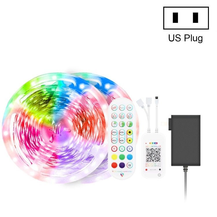 Bluetooth Suit Smart Music Sound Control Light Strip Non-waterproof 5050 RGB Colorful Atmosphere LED Light Strip With 24-Keys Remote Control, Series 1 My Store