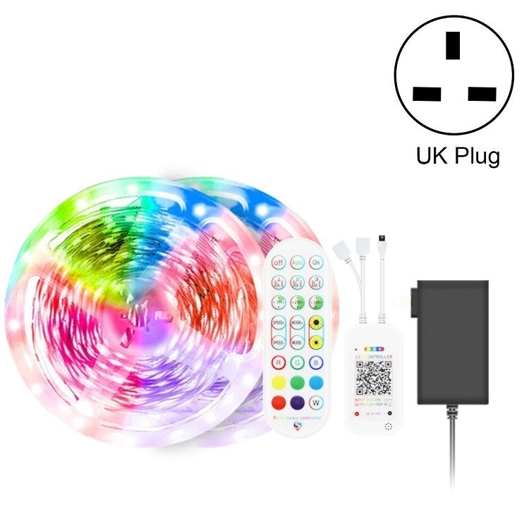 Bluetooth Suit Smart Music Sound Control Light Strip Non-waterproof 5050 RGB Colorful Atmosphere LED Light Strip With 24-Keys Remote Control, Series 1 My Store