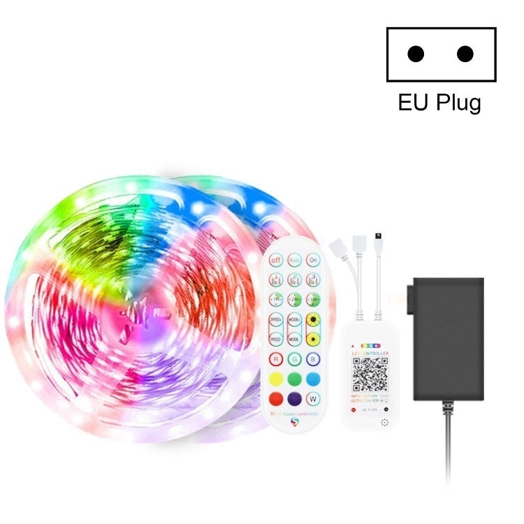 Bluetooth Suit Smart Music Sound Control Light Strip Non-waterproof 5050 RGB Colorful Atmosphere LED Light Strip With 24-Keys Remote Control, Series 1 My Store