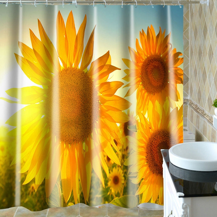 3D Digital Printing Thick Waterproof Polyester Shower Curtain My Store