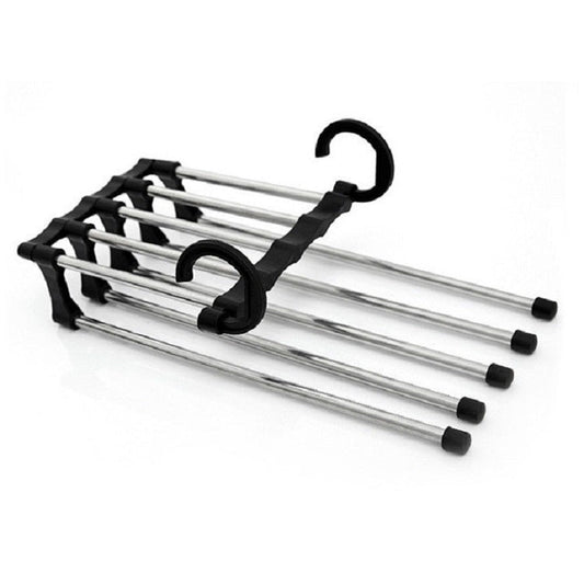 Multifunctional  5 in 1 Telescopic Folding Wardrobe Magic Trousers Rack