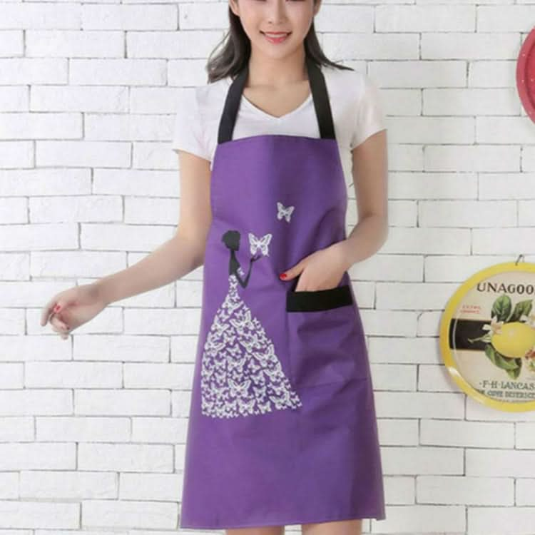 Waterproof Polyester Apron Woman Adult Bibs Home Cooking Baking Coffee Shop Cleaning Kitchen Accessory - Reluova