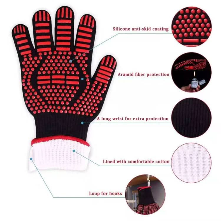 Heat-resistant High Temperature Fire Resistance Cooking Baking Barbecue Grill Gloves - Reluova