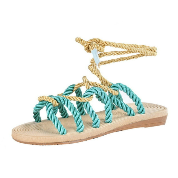 Women Sandals Stagger Hemp Rope Shoes