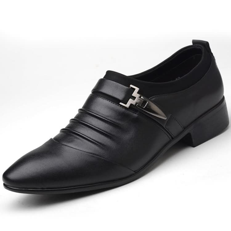 Men Set Business Dress Shoes PU Leather Pointed Toe Oxfords Shoes, Series 1 Reluova