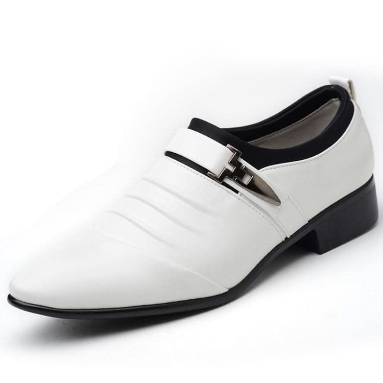 Men Set Business Dress Shoes PU Leather Pointed Toe Oxfords Shoes, Series 2 Reluova