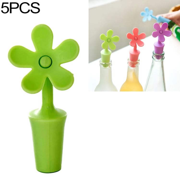 5 PCS Silicone Wine Stopper Flower Beer Stopper - Reluova