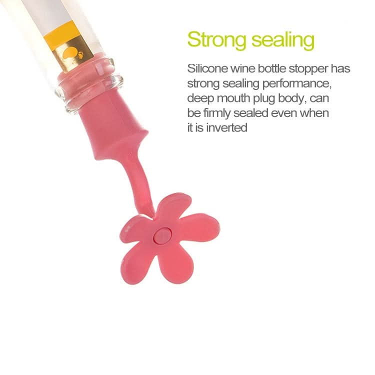 5 PCS Silicone Wine Stopper Flower Beer Stopper - Reluova